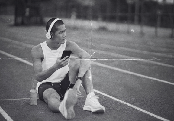 Athlete training on their own Athlete training on their own